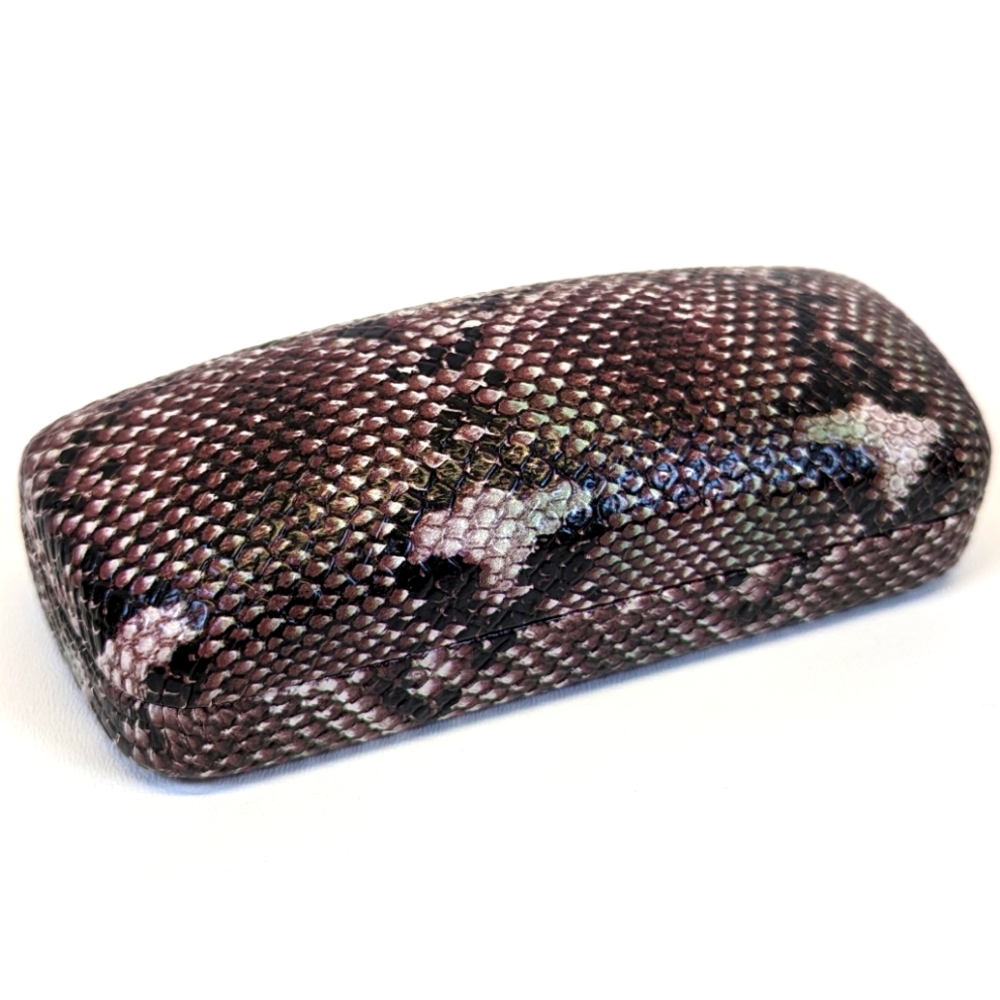 XOXO Eyeglasses Sunglasses Hard Case Faux Snakeskin